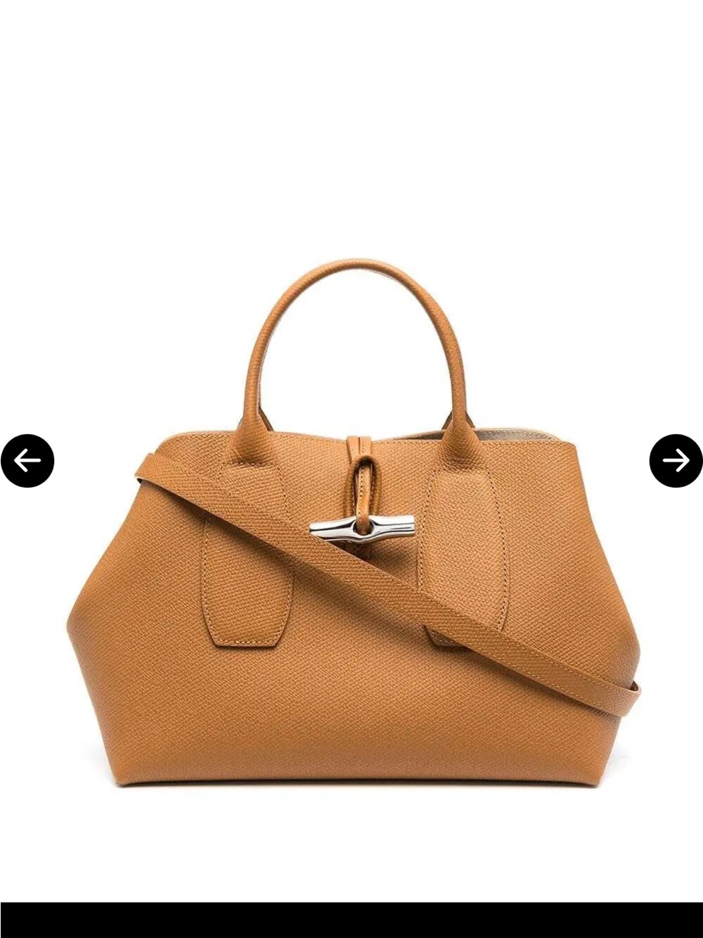 Longchamp Roseau Medium Top-Handle Bag - Tan Brown